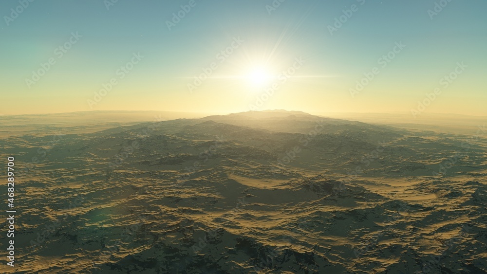 Fototapeta premium a computer-generated surface, a fantasy world 3d render