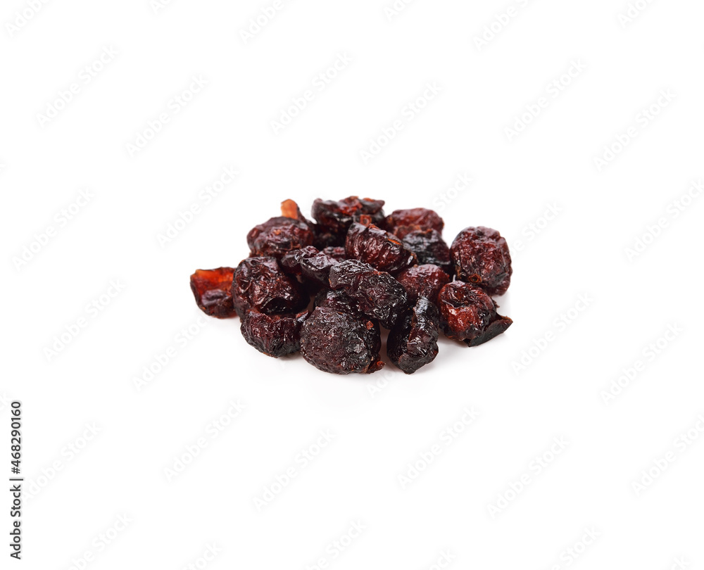 dried cranberry isolated on white background