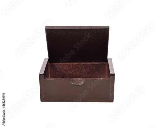 wooden box isolated on white background