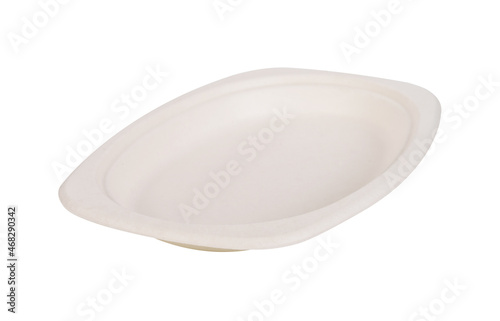 paper plate isolated on white background