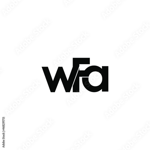 wfa initial letter monogram logo design