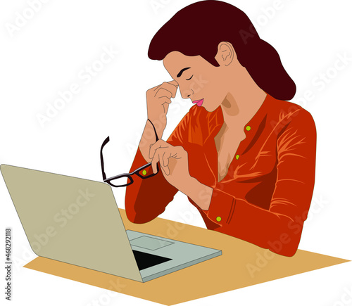 Work From Home Vector Flat Illustration