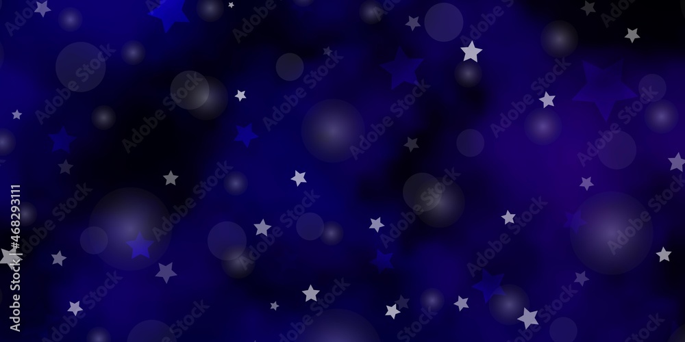 Dark Purple vector texture with circles, stars. Dark Purple vector texture with circles, stars.