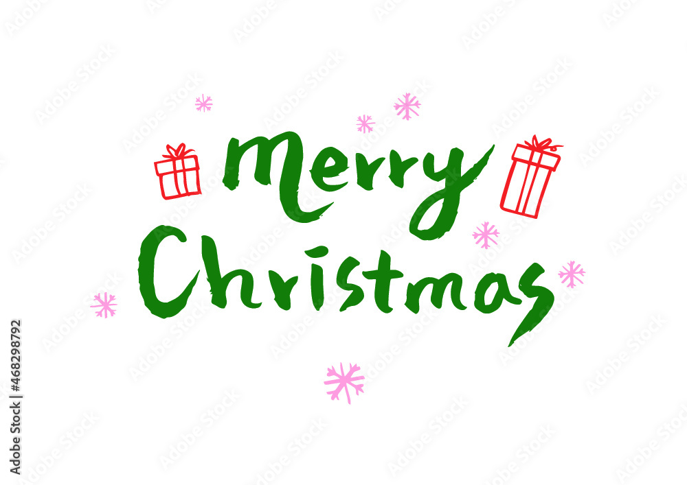 Fototapeta premium christmas-lettering (a)