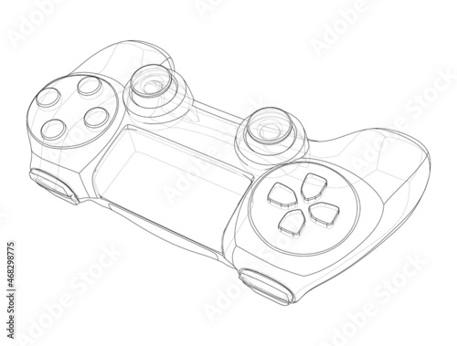 Gamepad or joystick. Vector