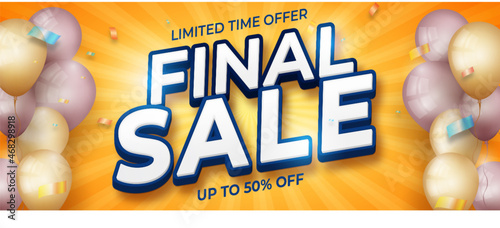 Final sale realistic promotion background