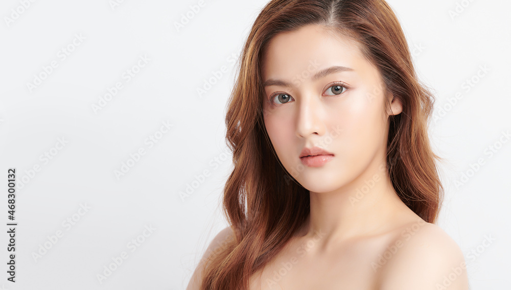 Beautiful young asian woman with clean fresh skin on white background, Face care, Facial treatment, Cosmetology, beauty and spa, Asian women portrait. Beautiful young asian woman with clean fresh skin on white background, Face care, Facial treatment, Cosmetology, beauty and spa, Asian women portrait.