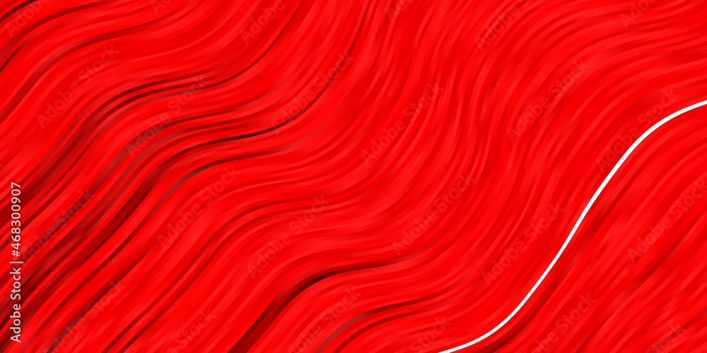 Light Red vector pattern with curves.