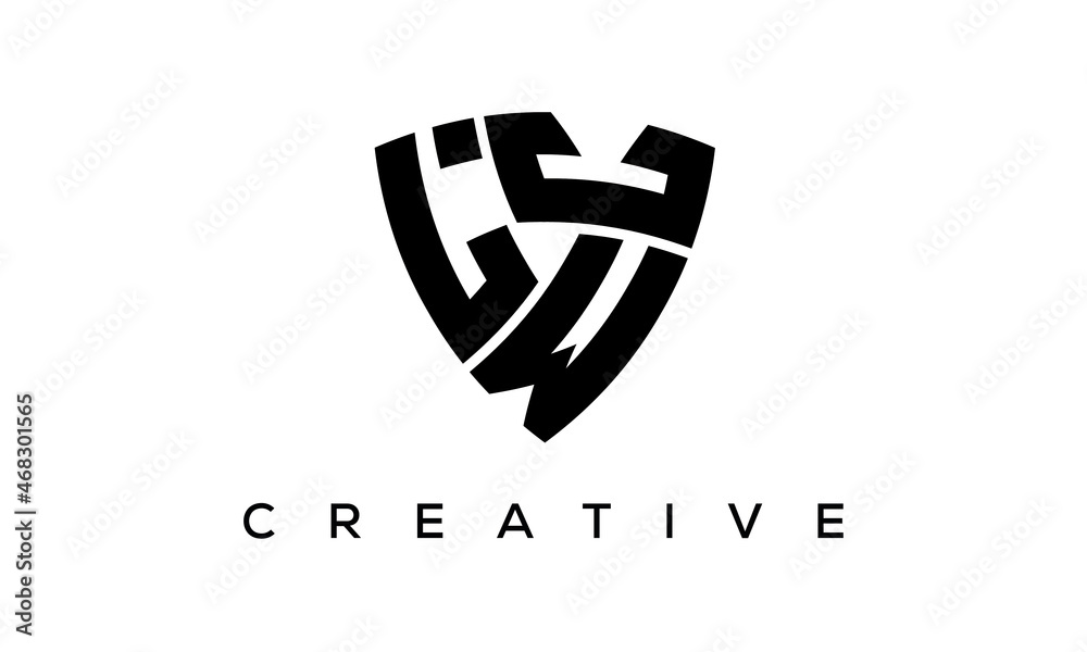 LWC letters logo, security Shield logo vector LWC letters logo, security Shield logo vector