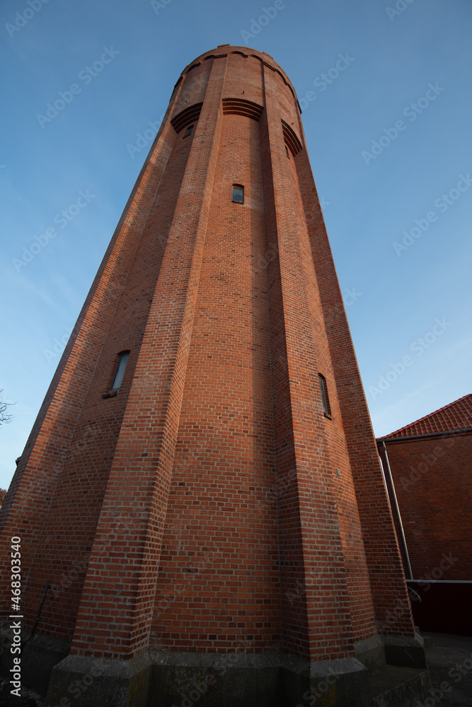 The red water tower in Skagen town