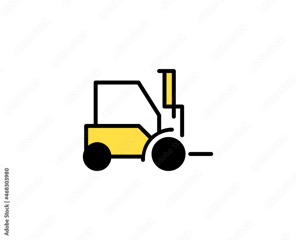 Forklift line icon. Vector symbol in trendy flat style on white background. Commerce sing for design.