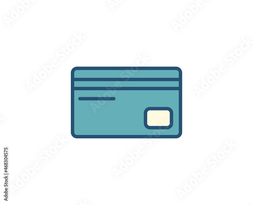 Credit card flat icon. 