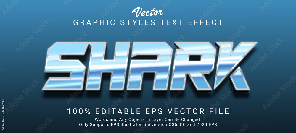 Obraz premium Shark cinematic text style effect