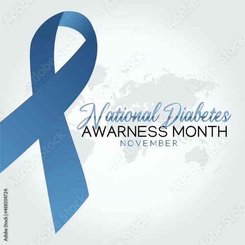 national diabetes awareness month vector illustration