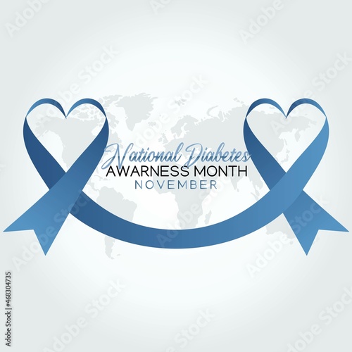 national diabetes awareness month vector illustration
