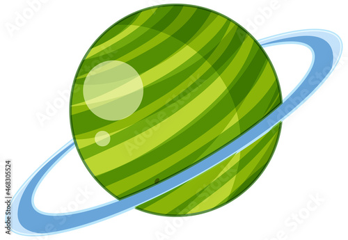 Fantasy comic planet isolated on white background