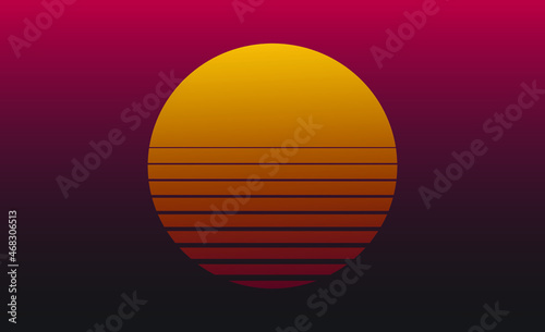 Modern Minimalist and simple ocean and sun icon, sunset sunrise with beach ocean seawater logo icon.  wave of ocean water and sun © zxr design