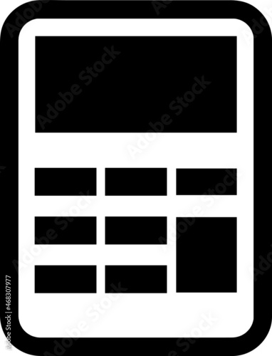  calculator icon. sign design on white background..eps