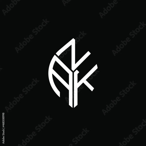 ZAK letter logo creative design. ZAK unique design, NAK letter logo creative design. NAK unique design

 photo