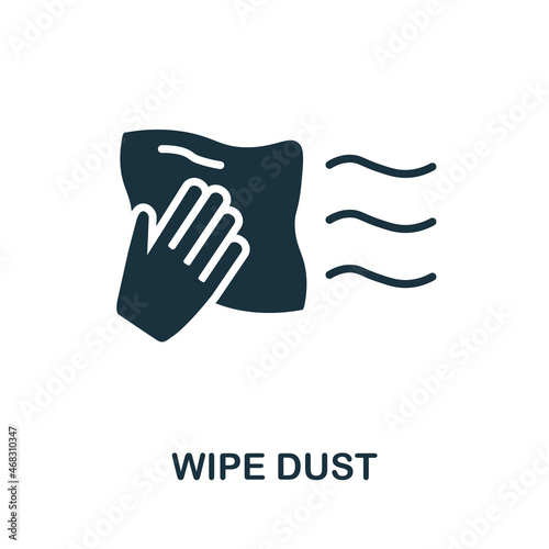 Wipe Dust icon. Monochrome sign from cleaning collection. Creative Wipe Dust icon illustration for web design, infographics and more