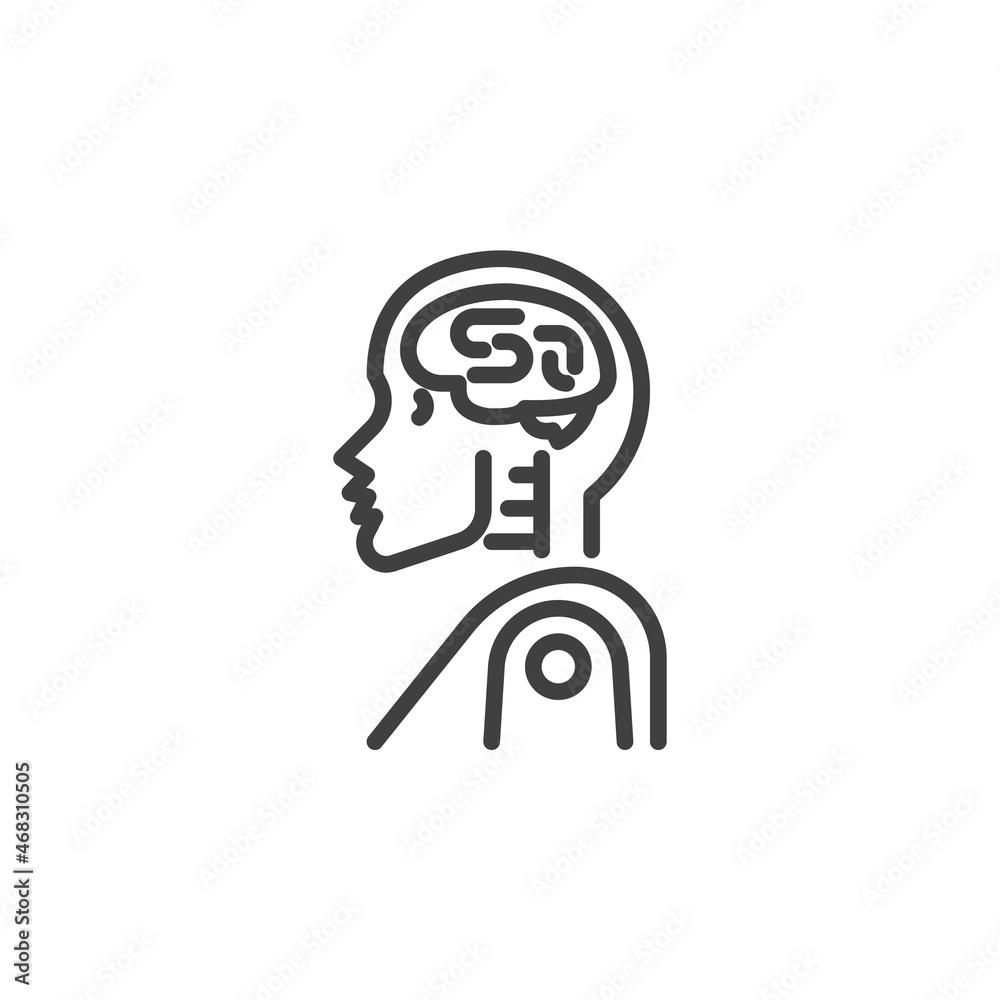 Robot, cyborg line icon Robot, cyborg line icon