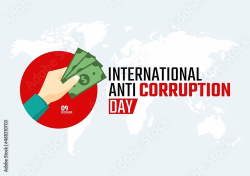 vector graphic of international anti corruption day good for international anti corruption day celebration. flat design. flyer design.flat illustration.