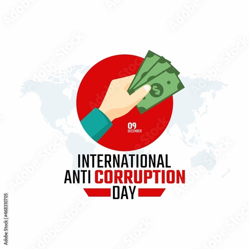 vector graphic of international anti corruption day good for international anti corruption day celebration. flat design. flyer design.flat illustration.