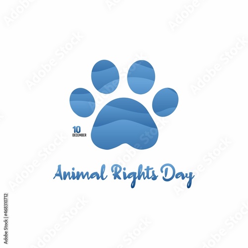 Slika na platnu vector graphic of animal rights day good for animal rights day celebration