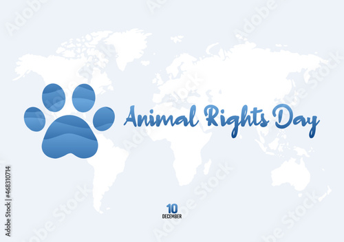 vector graphic of animal rights day good for animal rights day celebration. flat design. flyer design.flat illustration.