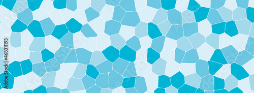 Shades of blue mosaic background. Vector illustration isolated for banner, copy space for your text.
