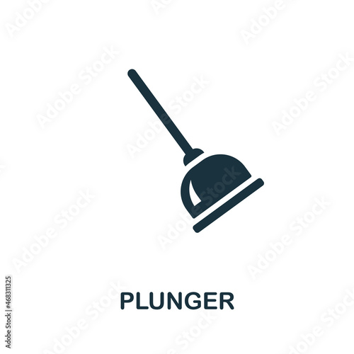 Plunger icon. Monochrome sign from cleaning collection. Creative Plunger icon illustration for web design, infographics and more
