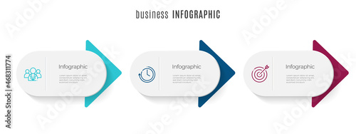Modern arrow timeline infographic template