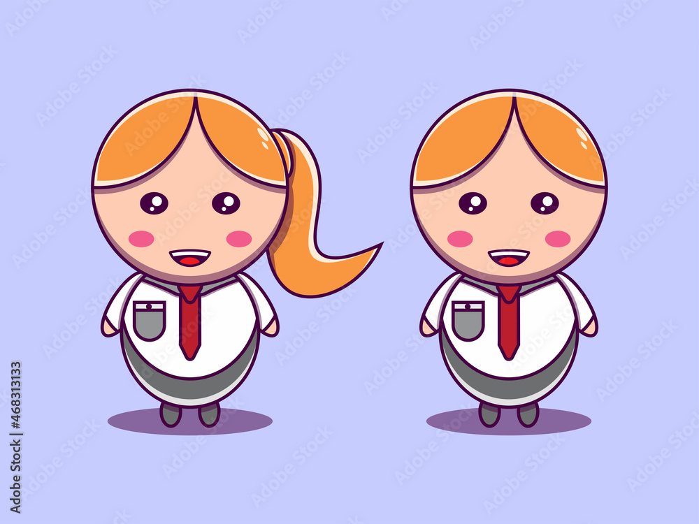 Print vector set cute police officer character cartoon icon illustration Print vector set cute police officer character cartoon icon illustration
