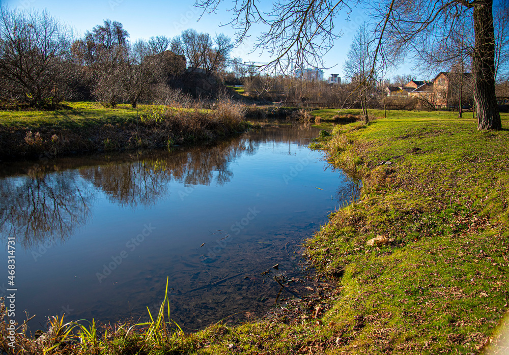 Fototapeta premium landscape with lake