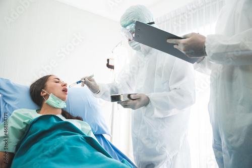 Young woman suffering with ...
