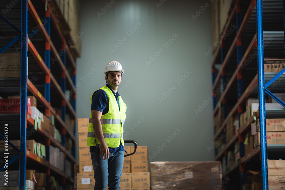 worker person working in warehouse, logistic transportation shipping industry storage, box , pallet shelf, business distribution job working in store, storehouse and good stock factory concept worker person working in warehouse, logistic transportation shipping industry storage, box , pallet shelf, business distribution job working in store, storehouse and good stock factory concept
