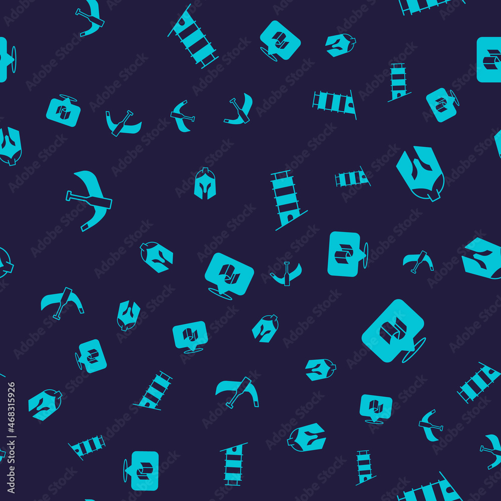 Set Gondola boat, Roman army helmet, Leaning tower in Pisa and Flag Italy on seamless pattern. Vector Set Gondola boat, Roman army helmet, Leaning tower in Pisa and Flag Italy on seamless pattern. Vector