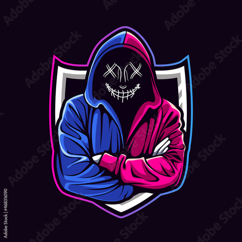 hacker mascot for sports and esports logo