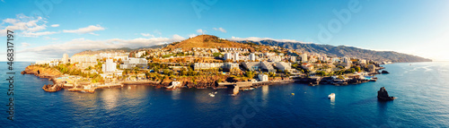 Aerial view of Funchal city in Madeira Portugal photo