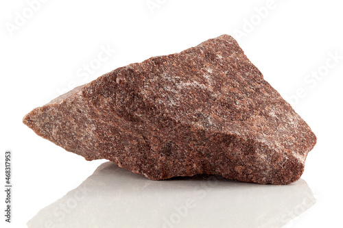 A stone  a fragment of crimson quartzite