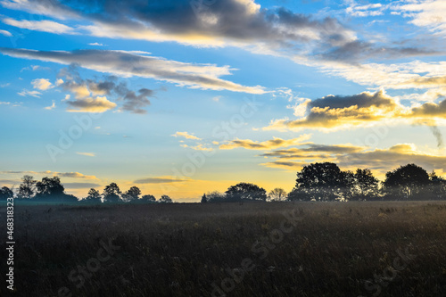 sunset over the countryside