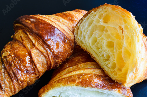croissant on a black background 