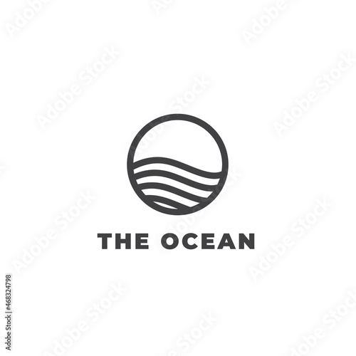 OCEAN LOGO LINE  ILLUSTRATION  DESIGN  ICON  SYMBOL