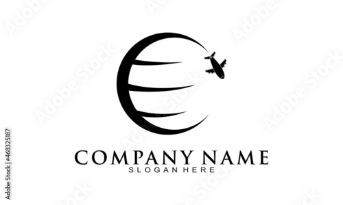 Globe air travel icon logo
