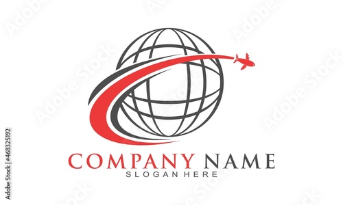 Modern air travel vector logo