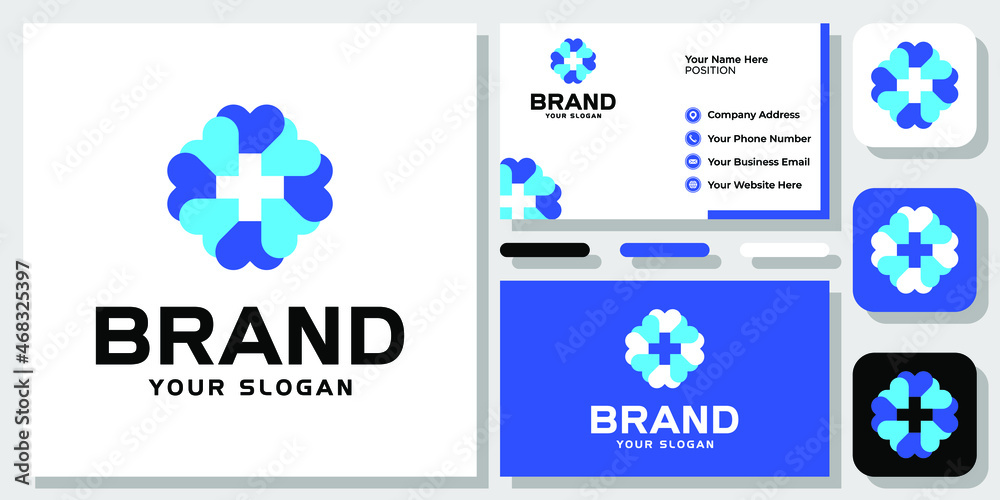 Love Medical Cross Hospital Health Care Heart Medicine Family Logo Design Business Card Template Love Medical Cross Hospital Health Care Heart Medicine Family Logo Design Business Card Template