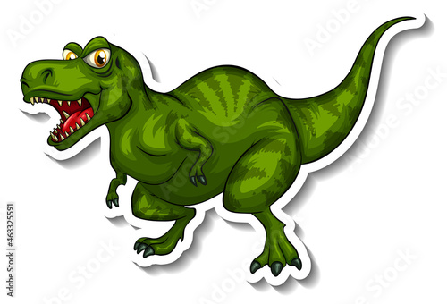 Fototapeta Naklejka Na Ścianę i Meble -  Tyrannosaurus dinosaur cartoon character sticker