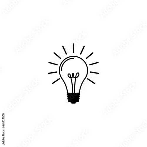 lightbulb lamp icon design template vector isolated illustration