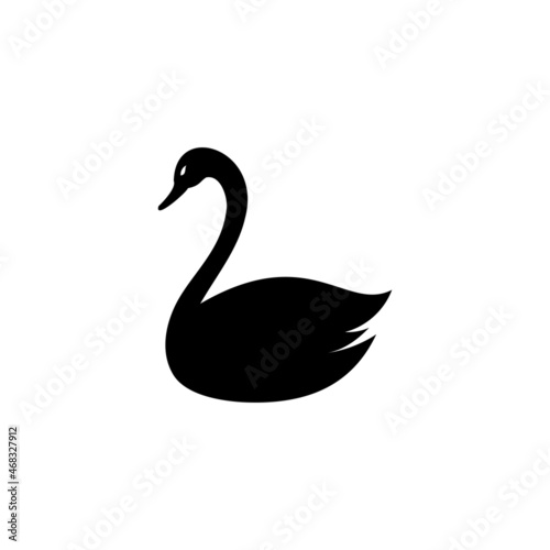 swan icon design template vector isolated illustration