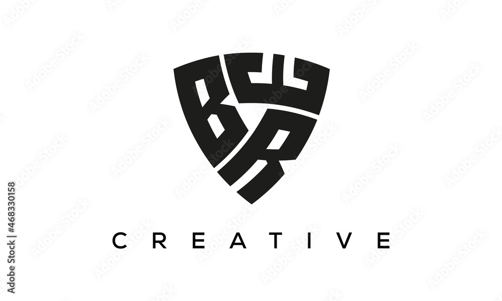 BRE letters logo, security Shield logo vector BRE letters logo, security Shield logo vector